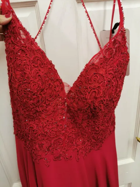 Tiffany kindra Red size 18 evening Dress long prom dress BNWT