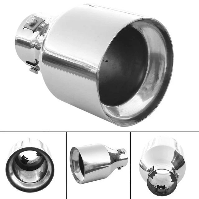 Universal Car Exhaust Muffler Head Round Stainless Steel Exhaust Tail Head Pipe Silver Car Exhaust Pipe Decoration Buy Cheaply On - View #6
