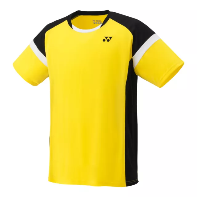 YONEX - Herren Crew Neck Shirt ym0001 gelb Badminton Tennis Shirt atmungsaktiv