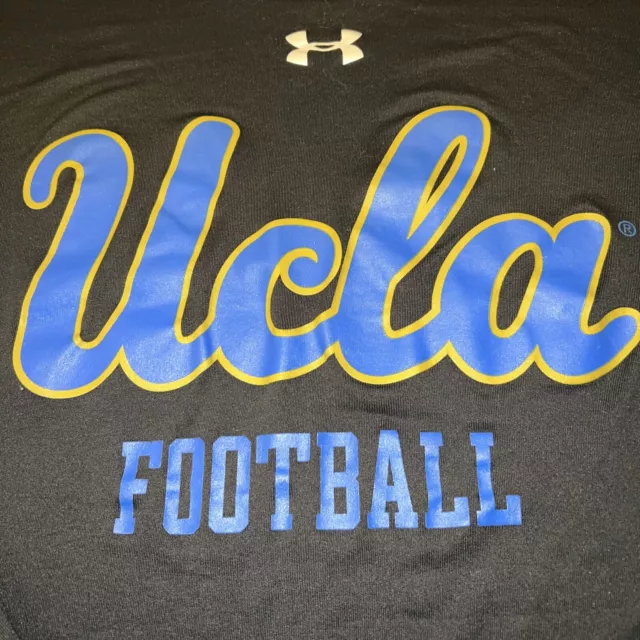 vtg UNDER ARMOUR L/S Athletic Shirt UCLA Bruins Football Large HEAT GEAR NCAA