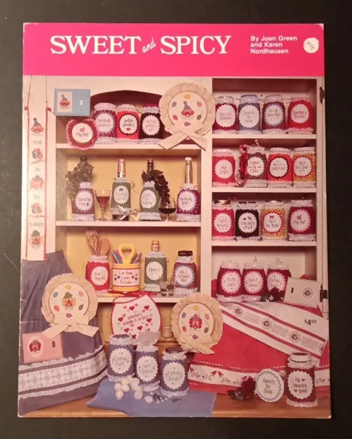 SWEET & SPICY Jar Covers Cross Stitch Joan Green & Karen Nordhausen Leaflet