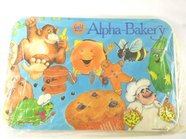 Lot Of 2 Gold Medal Alpha-Baker 1988 Placemats Plastic Children