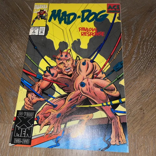 Mad Dog 2 Marvel 1993 Flip Book Gordon Purcell Newsstand! Ace Comics Double XMen