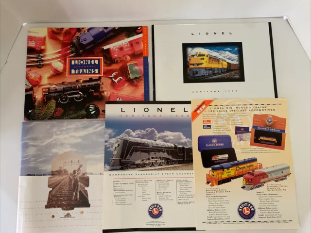 Lionel 1998 Train Catalogs- Classic, Heritage, And Legendary/Inserts