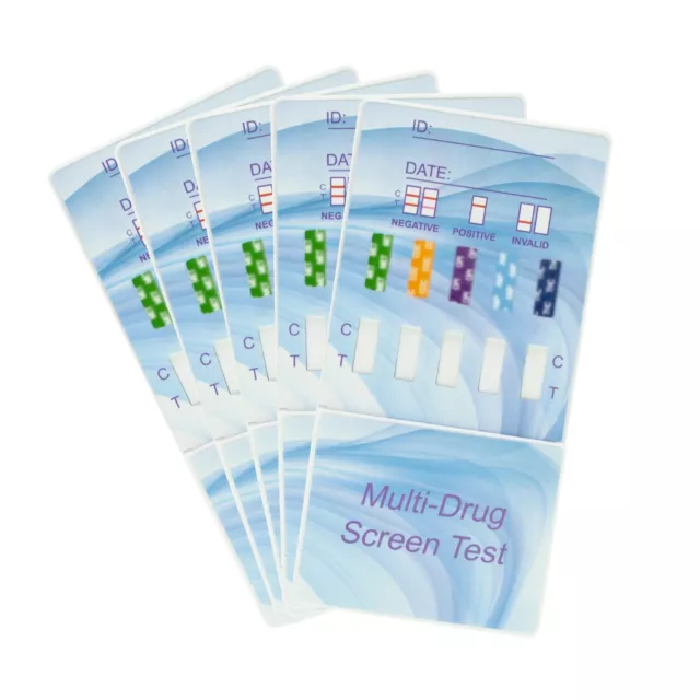 5 Pack 5 Panel Drug Testing Kit - Test for 5 Drugs Home or Work - Free Shipping!