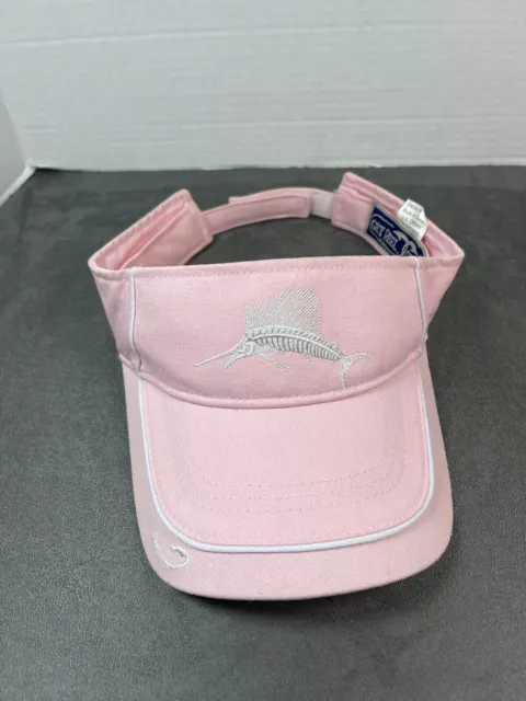 Pink Get Reel Get Fish Deep Sea Fishing Sword Fish angler Hat Cap VTG Hook