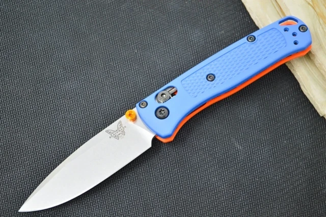 Benchmade 533 Mini Bugout Custom "Bronco Pride" - CPM-S30V Blade / Orange & Bron