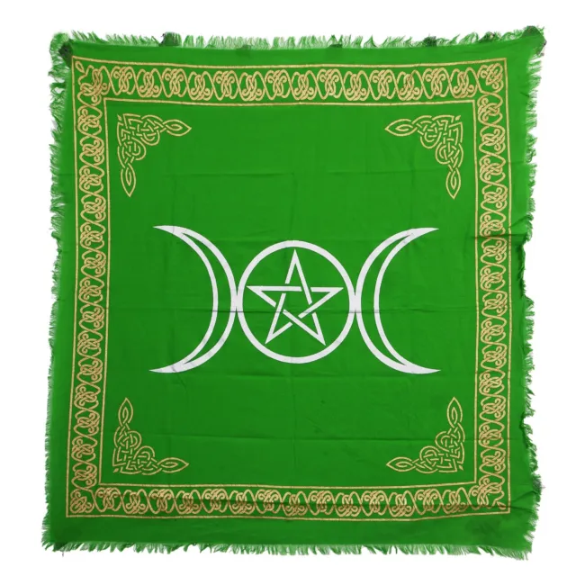 Beautiful Witchcraft Tarot Spread Cotton Altar Cloth Alter 24*24 Witchery Gold