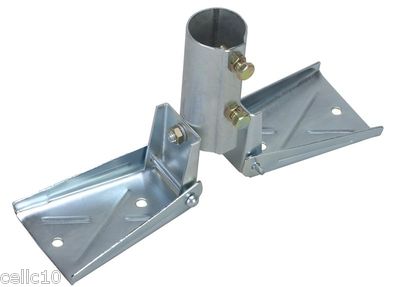 Heavy Duty Roof Mount for Masts up to 1-1/2" OD - EZ 19 Antenna Mast Peak Mount