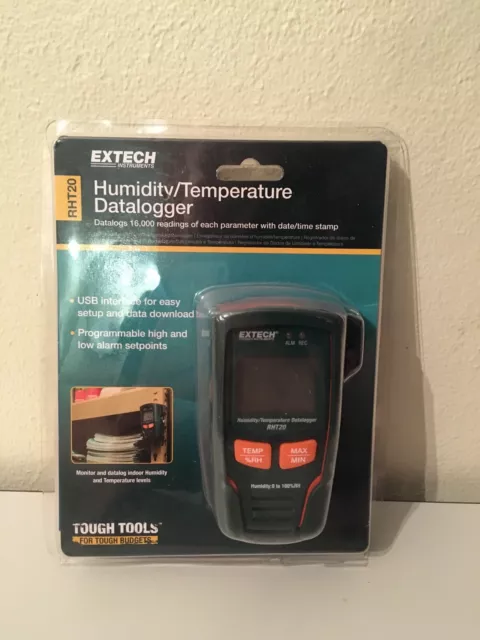 EXTECH RHT20 Humidity / Temperature Datalogger USB Windows PC Only / Mountable
