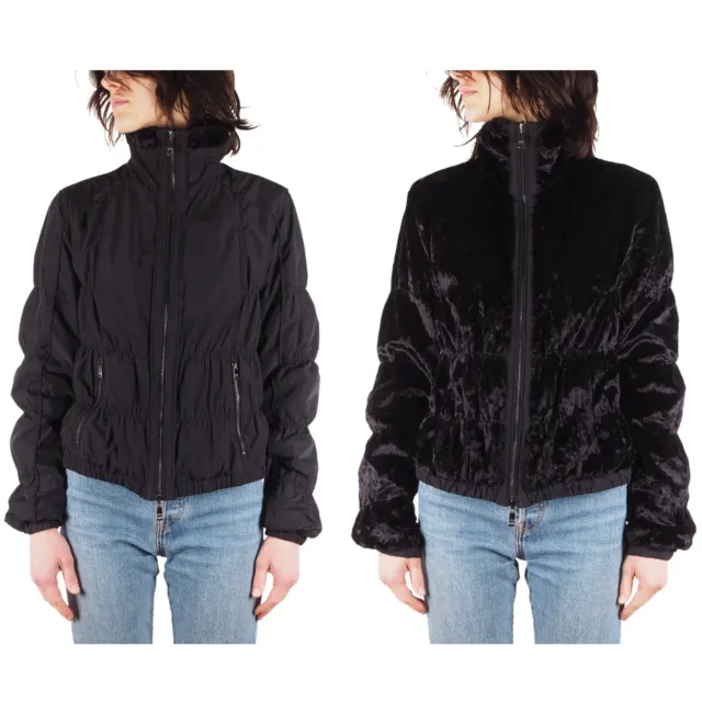 Armani Collezioni Women's Black Reversible Shell Terry Jacket size IT42 US6