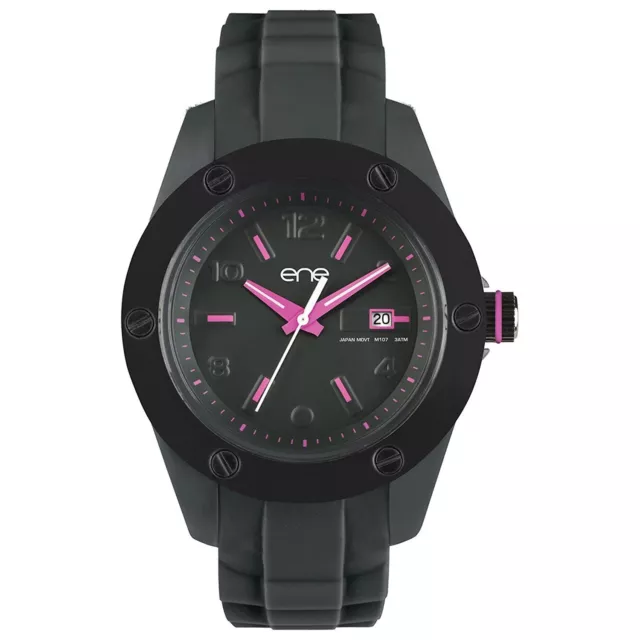 eNe Men's Analogue Quartz Watch with Rubber Strap 720000127
