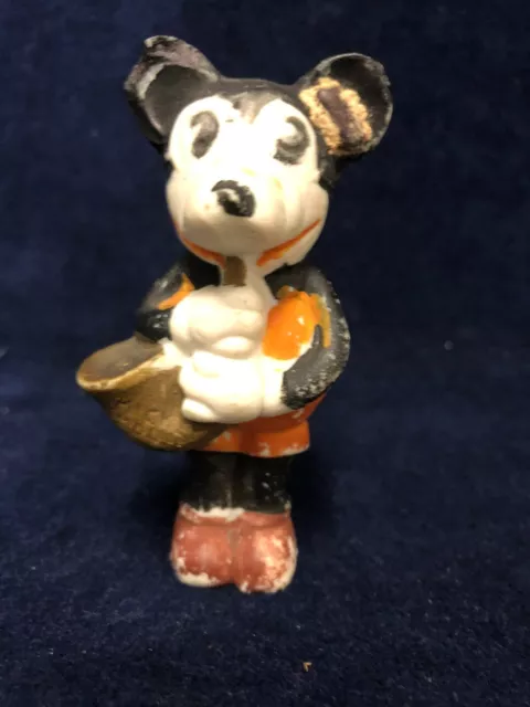 1930'S Disney Bisque Mickey Mouse Playing French Horn, Geo Borgfeldt