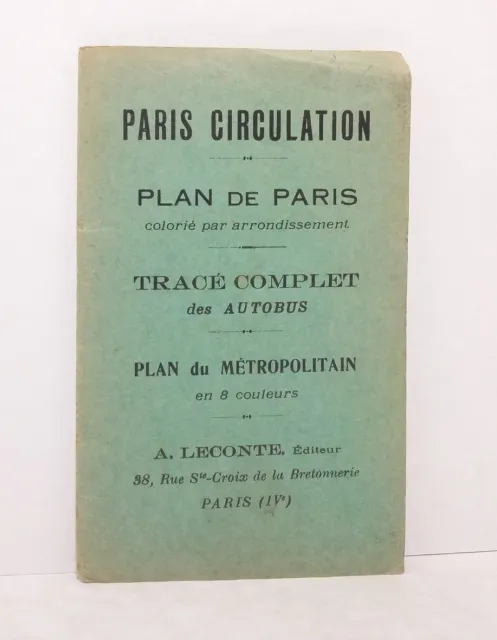 COLLECTIF - Paris Circulation - Plan de Paris colorié par arrondissement. - No