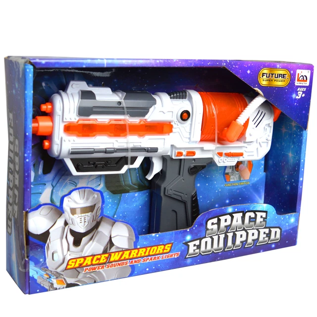 SPACE WARRIORS Galactic Mini Uzi Toy Gun Galaxy Trooper with Sound