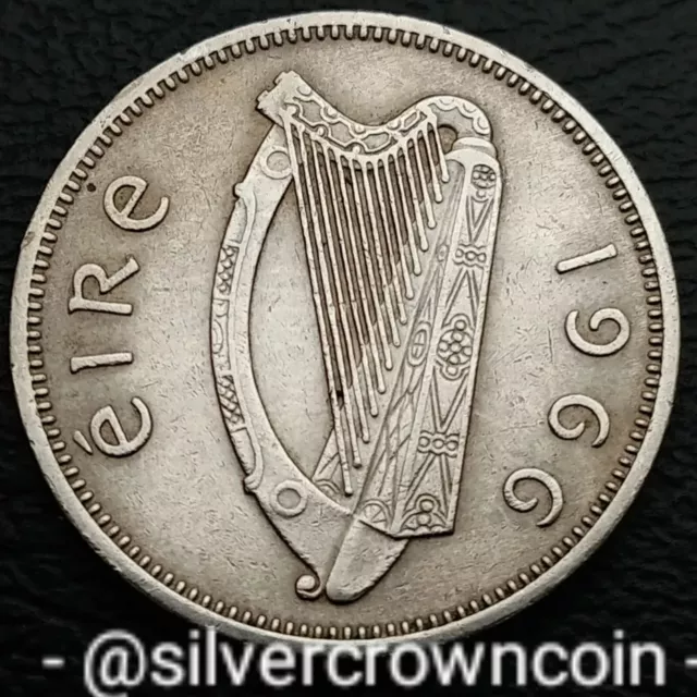 Ireland Eire 1 Shilling 1966. KM#14a. One Dollar coin. Harp. Bull. Animals. H