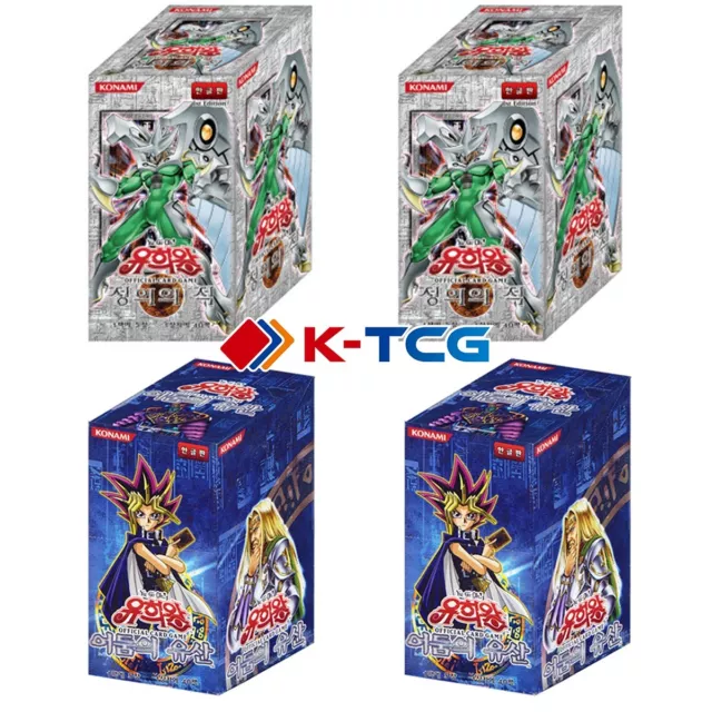 4x Korean Yugioh Booster Box : 2 Enemy of Justice EOJ + 2 Legacy of Darkness LOD