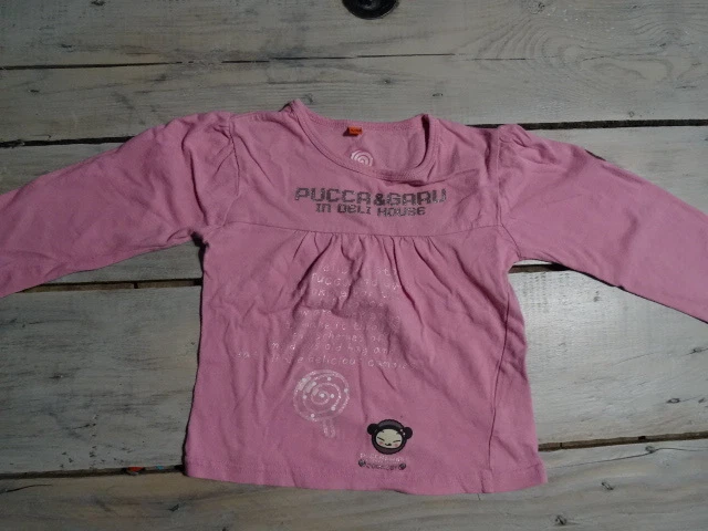 T-shirt Rose Manches Longues Imprimé Nœud Papillon Kidkanaï Pour Fille 5 Ans - Neuf Jamais Porté