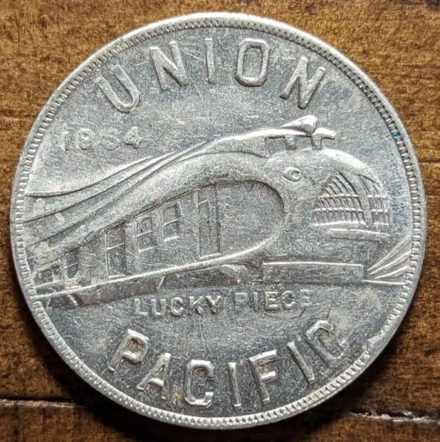 1934 Union Pacific Railroad UPRR Lucky Piece Alcoa Aluminum Pullman Car Token