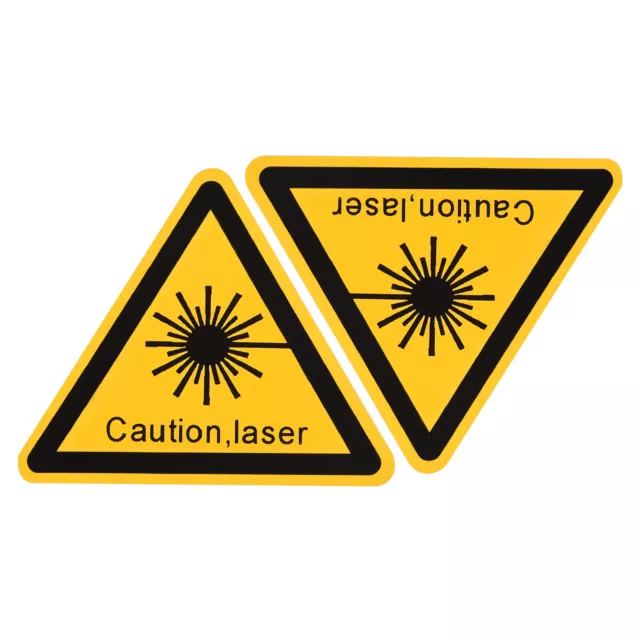 Triangle Laser Danger Prudence Signe Autoadhésif Jaune Noir 40mm Paquet de 20