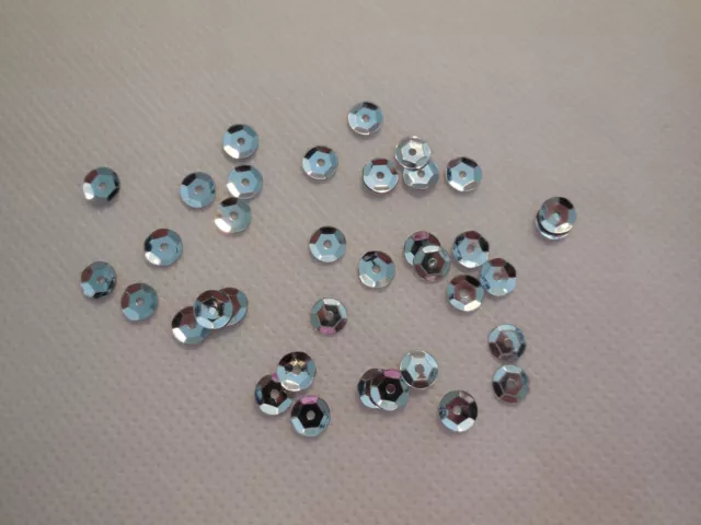 Bridal Wedding Silver Hologram Round Cupped Sequins 6mm approx1700 per pack 20g 3