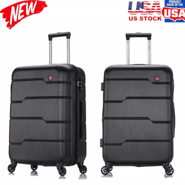 24& LIGHTWEIGHT HARDSIDE Spinner Luggage Suitcase Wheels Expandable ...