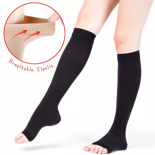 20-30 mmHg Men Women Compression Socks Knee High Support Stockings Medical Edema