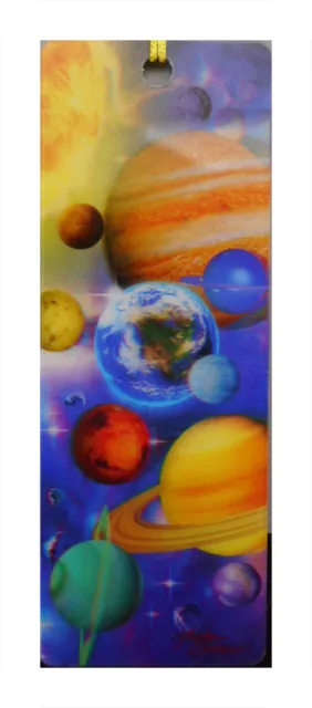 3D Wackel Lesezeichen Weltall Planeten  15,5 cm Design Deko GFTLZ 79