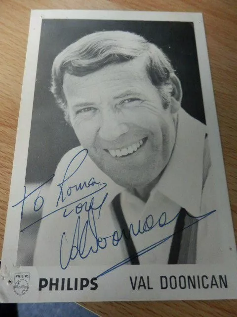 Val  Doonican   -  Pop  Singer       -  Autographed Photo