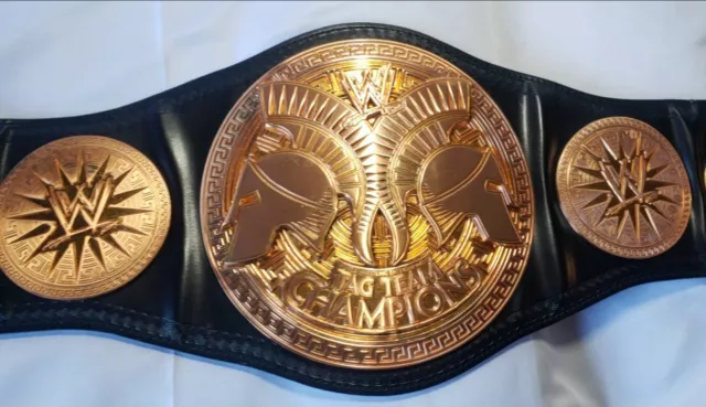 RARE Autographed Dirty Dom & Rey Mysterio signed Kids replica belt Metal Plates