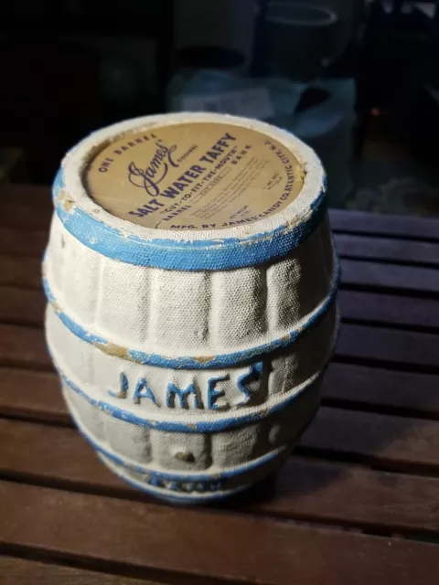 Vintage Piggy Bank Paper Mache James Candy Salt Water Taffy Atlantic City 1940S