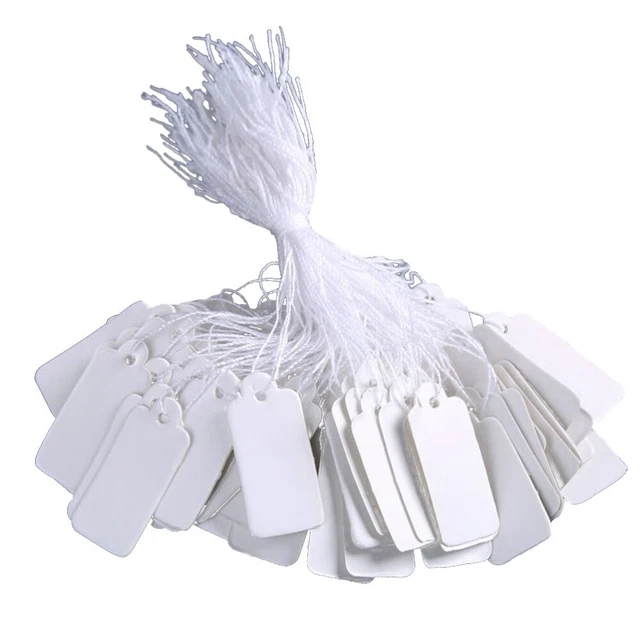 95PCS Hanging Tags Paper White Tags Labels Marking Tags Display Tags for Jewelry