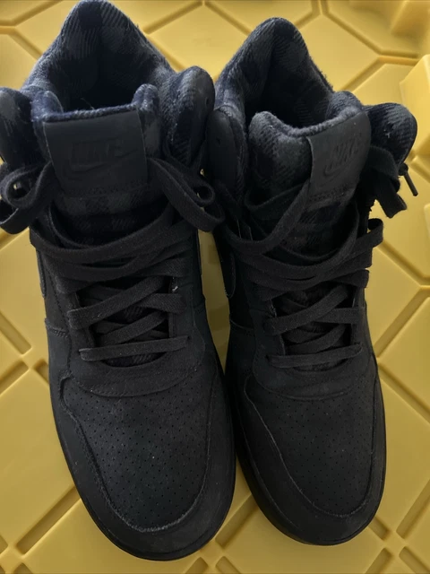 NIKE COURT BOROUGH Mid Mens Size 9 Black Plaid Anthracite  display picture 3