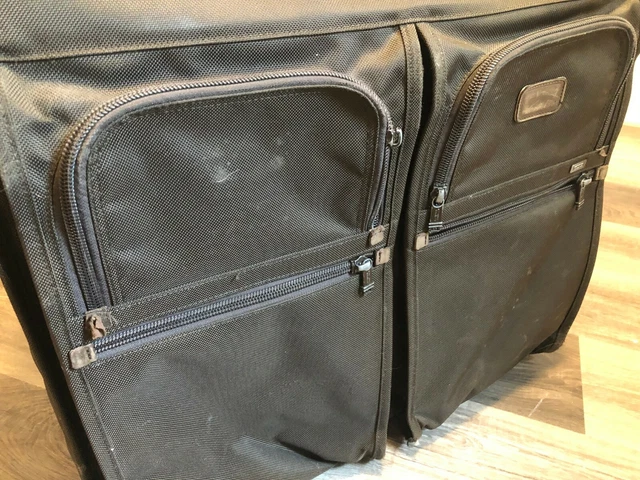 Vintage Tumi Green  Alpha 2 Wheel Folding Garment Luggage Bag 24"x 22" 2