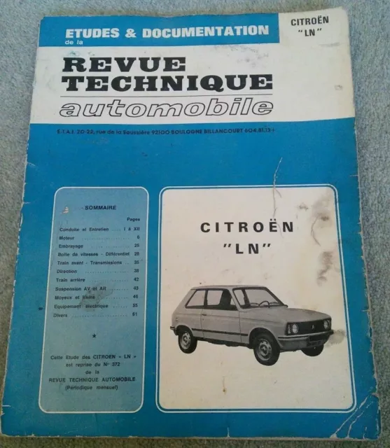 Citroen LN Revue Technique Workshop Manual