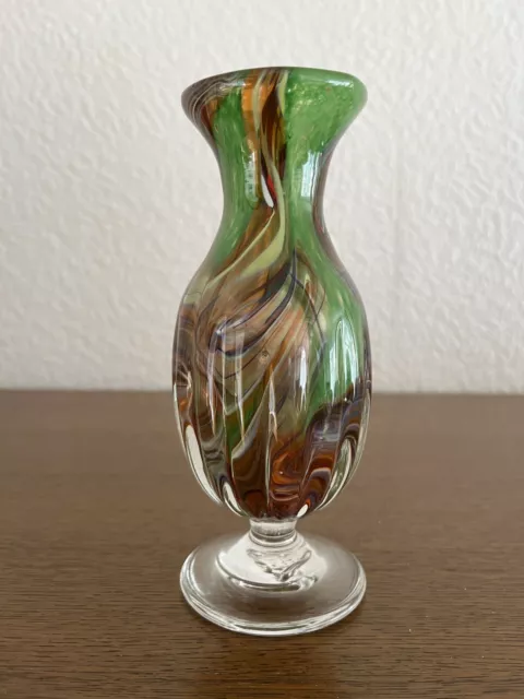 Vase Bleikristall Handgefertigt Mundgeblasen Unikat 17 cm Hoch Ca. 40 Jahre Alt