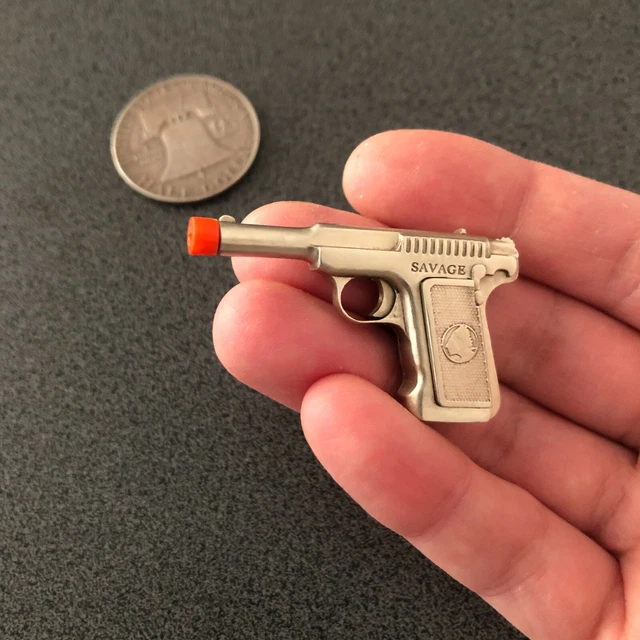 CAP GUN SAVAGE Mini gun Mini pistol Gun Keychain Miniature gun fob gun