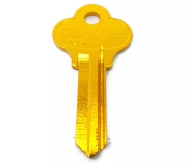 RU4 YELLOW Anodized Aluminum Key Blank Color-Lite Cole National U.S.A.