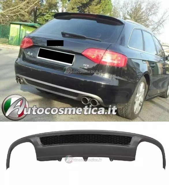 Sotto Paraurti Diffusore estrattore spoiler doppio per Audi A4 B8 8K 2012-2015