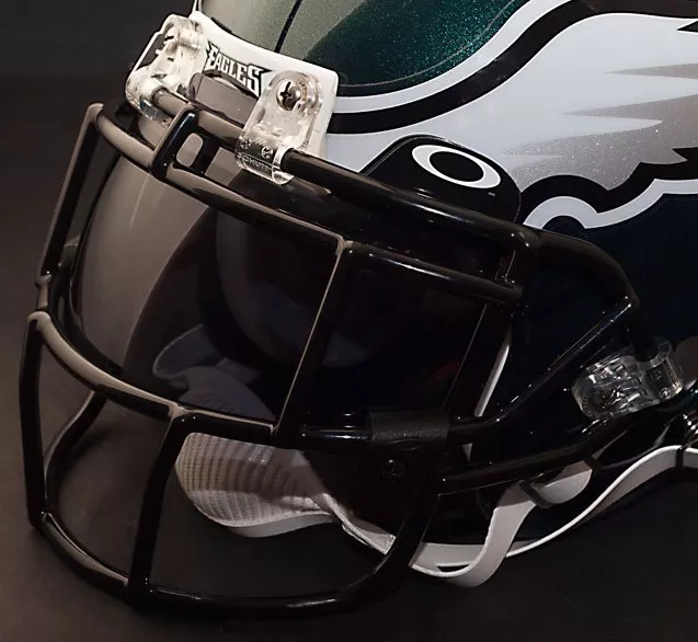 PHILADELPHIA EAGLES NFL Schutt EGOP Football Helmet Facemask/Faceguard (BLACK)
