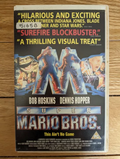 Super Mario Bros. VHS PAL (1993) Beautiful ex-Rental Plus DVD R1 Nintendo  Movie