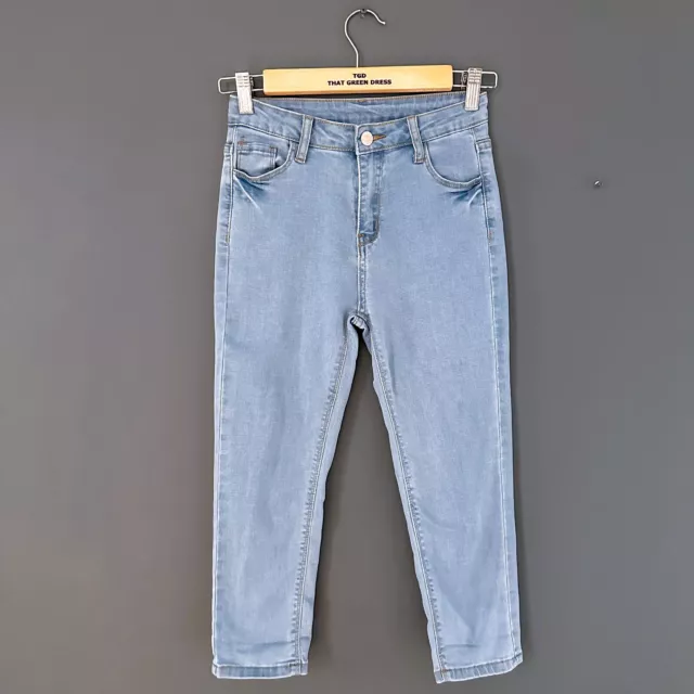 Girls Blue Stretch Denim Tapered Jeans Age 9-10 years