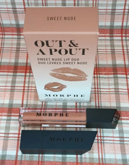 Morphe Out & A Pout Sweet Nude Lip Duo Mega Matte Lipstick & Lip Gloss