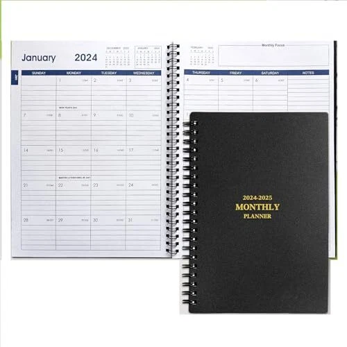 CHENEYBOO 2025 CALENDAR Planner January 2025June 2025 Black 2025 20