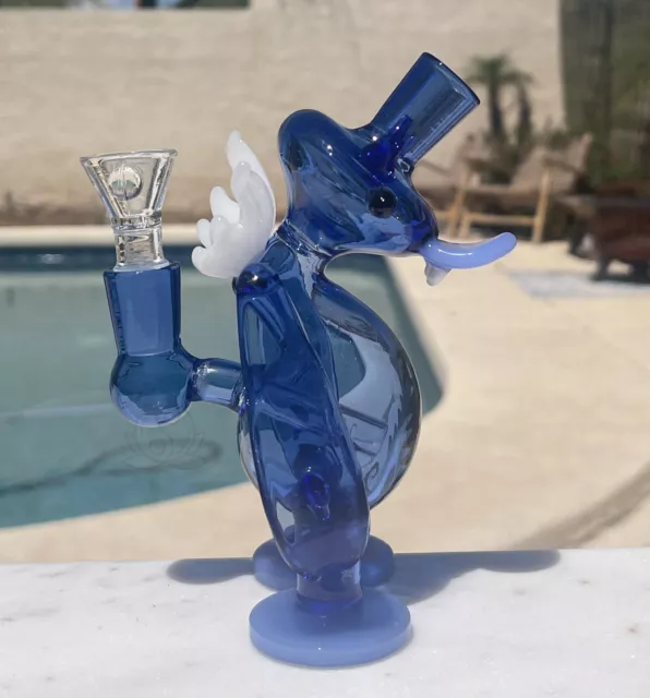 Blue Duck 6" Down stem Perc Tobacco Smoking Water Pipe Hookah Bubbler Bong