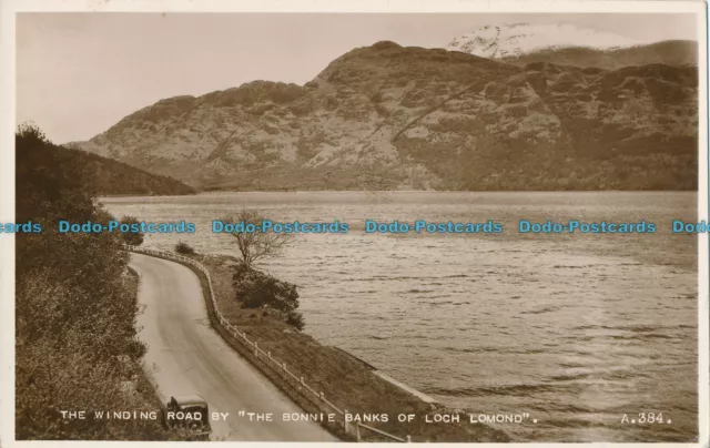 R000270 The Winding Road by the Bonnie Banks of Loch Lomond. Valentine. RP. 1955