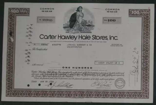 Carter Hawley Hale Stores, Inc. 1975 100 Shares