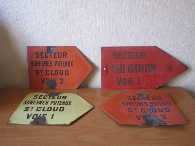 LOT D' ANCIENNE Plaque Émaillée Sncf Gare Signalisation EUR 140,00