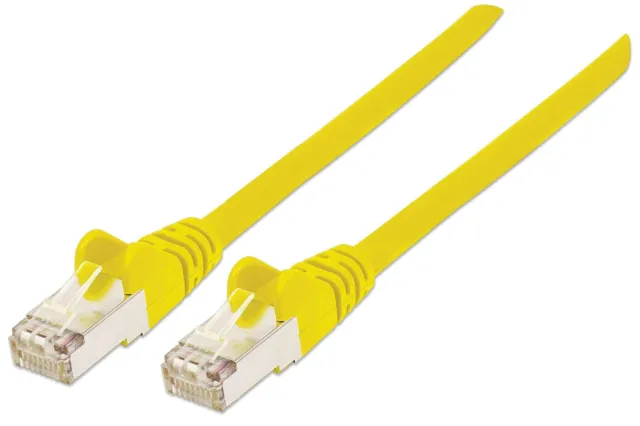 Intellinet Network Patch Cable, Cat6A, 0.25m, Yellow, Copper, S/FTP, LSOH / LSZH