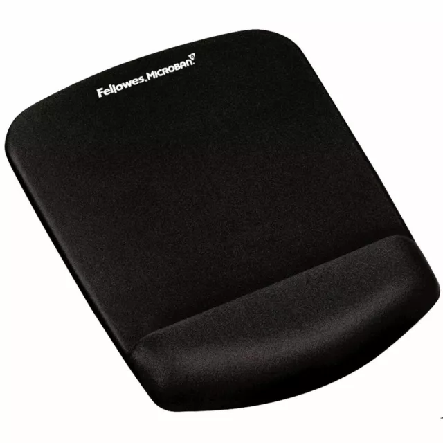 Tapis de Souris avec Repose-poignet Fellowes Noir Gel Mousse viscoélastique